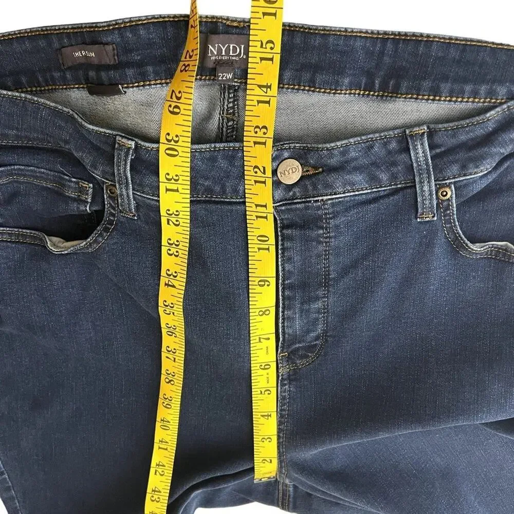 NYDJ Sheri Slim Quinn LiftTuck Technology Slimming Women 22W Plus Size Jean Blue